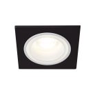 Kanlux 92x92 mm, GU10, IP20, fehér, fekete színű, alumínium házas, szögletes spot lámpa keret, FELINE DSL