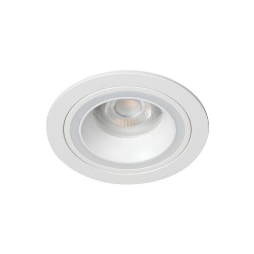 Kanlux Ø90 mm, GU10, IP20, fehér színű, alumínium házas, kerek spot lámpa keret, FELINE DSO