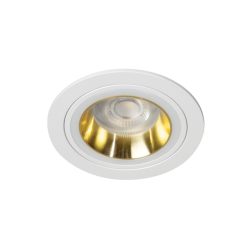  Kanlux Ø90 mm, GU10, IP20, arany, fehér színű, alumínium házas, kerek spot lámpa keret, FELINE DSO