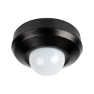 Kanlux, 220-240 AC, 2000VA, Ø111 mm, IP44/20, műanyag, fekete, 3xPIR mozgásérzékelő SENTO-O-WT-B – H360 érzékelési szög, mennyezeti süllyesztett