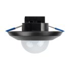 Kanlux, 220-240 AC, 2000VA, Ø111 mm, IP44/20, műanyag, fekete, 3xPIR mozgásérzékelő SENTO-O-WT-B – H360 érzékelési szög, mennyezeti süllyesztett