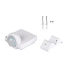 Kanlux, 220-240 AC, 1200VA, 110×58×76 mm, IP54, műanyag, fehér, PIR mozgásérzékelő SENSQUARE-W – H360 érzékelési szög, oldalfali