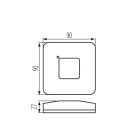 Kanlux, 220-240 AC, 800VA, 27x90x90 mm, IP20, műanyag, fekete, mikrohullámú mozgásérzékelő SQMOTION-B – 360° érzékelési szög, oldalfali/mennyezeti
