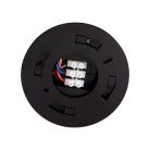 Kanlux, 220-240 AC, 1200VA, 55×Ø115 mm, IP20, műanyag, fekete, PIR mozgásérzékelő ZONA JQ-37-B/B – H360/V120, mennyezeti