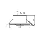 Kanlux, 220-240 AC, 1200VA, 49×76 mm, IP65/20, műanyag, fekete, PIR mozgásérzékelő MERGE-WT-O-B – H360, mennyezeti süllyeszett