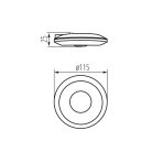 Kanlux, 220-240 AC, 2000VA, 27×Ø115 mm, IP20, műanyag, fekete, PIR mozgásérzékelő ZONA FLAT-B/B – H360/V120, mennyezeti