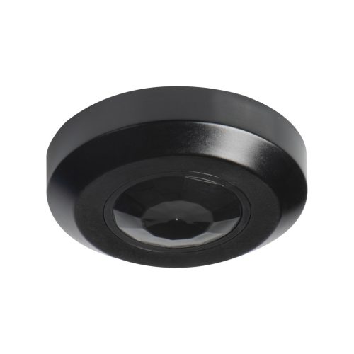 Kanlux, 220-240 AC, 200VA, 21×Ø76 mm, IP20, műanyag, fekete, PIR mozgásérzékelő ZONA MINI-B/B – mennyezeti