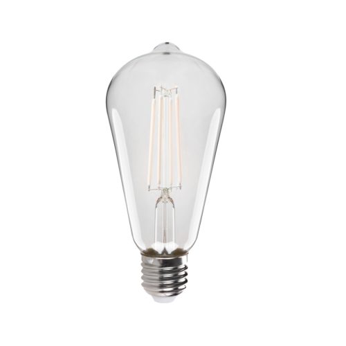 Kanlux XLED 7W, 806 lm, 2700K, 320° E27, ST64, meleg fehér LED fényforrás - hagyományos izzó alakú, széles fényeloszlás