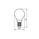 Kanlux XLED W 4,5W, 470 lm, 2700K, 320° E14, G45, meleg fehér LED fényforrás - hagyományos izzó alakú, széles fényeloszlás
