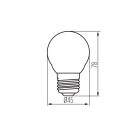 Kanlux XLED 4,5W, 470 lm, 4000K, G45, E27, természetes fehér LED fényforrás - hagyományos izzó alakú