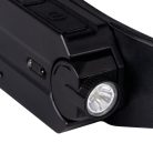 Kanlux akkumulátoros fejlámpa, 350 lm, COB LED + állítható oldalsó led, fekete, gumi + műanyag, MAXIL ACCU - állítható fényerő, akár 9 órás üzemidő, USB-C