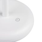 Kanlux 3,7V, 1,7W, 140 lm, 3000K, 260 mm, IP44, fehér, műanyag-fém házas, meleg fehér kültéri asztali LED lámpa, FLUXY LED - dimmelhető, USB-C porttal