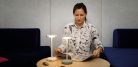 Kanlux 3,7V, 1,7W, 140 lm, 3000K, 260 mm, IP44, fekete, műanyag-fém házas, meleg fehér kültéri asztali LED lámpa, FLUXY LED - dimmelhető, USB-C porttal