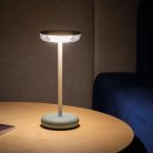 Kanlux 3,7V, 1,7W, 140 lm, 3000K, 260 mm, IP44, kék, műanyag-fém házas, meleg fehér kültéri asztali LED lámpa, FLUXY LED - dimmelhető, USB-C porttal