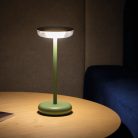 Kanlux 3,7V, 1,7W, 140 lm, 3000K, 260 mm, IP44, zöld, műanyag-fém házas, meleg fehér kültéri asztali LED lámpa, FLUXY LED - dimmelhető, USB-C porttal