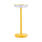 Kanlux 3,7V, 1,7W, 140 lm, 3000K, 260 mm, IP44, sárga, műanyag-fém házas, meleg fehér kültéri asztali LED lámpa, FLUXY LED - dimmelhető, USB-C porttal