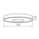 Kanlux 17,5W, 460 lm, 4000K, Ø390mm, fehér színű, fém házas, természetes fehér mennyezeti LED spot lámpatest, VAND LED