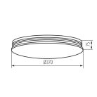 Kanlux 17,5W, 1420 lm, 4000K, Ø380 mm, fehér színű, fém házas, természetes fehér mennyezeti spot LED lámpa, EXATE LED