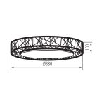 Kanlux 17,5W, 925 lm, 4000K, Ø380 mm, fekete színű, fém házas, természetes fehér mennyezeti spot LED lámpa, AMAZI LED