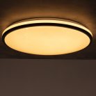 Kanlux 37W, 2680 lm, 4000K, CCT, Ø380 mm, fekete színű, fém házas, természetes fehér mennyezeti spot LED lámpa, ARVOS - dimmelhető