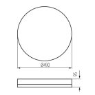 Kanlux 37W, 2680 lm, 4000K, CCT, Ø380 mm, fehér színű, fém házas, természetes fehér mennyezeti spot LED lámpa, ARVOS - dimmelhető