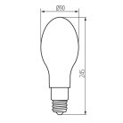 Kanlux XLED 26W, 4000 lm, 4000K, 320° E27, 245 mm természetes fehér LED fényforrás, HP D90 LED fénycső