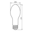 Kanlux XLED HP 36W, 6000 lm, 4000K, 320°, D90, E40, hideg fehér LED fényforrás - filament, opál búrás izzó, széles fényelosztás