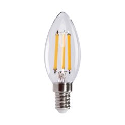   Kanlux XLED 3,8W, 806 lm, 4000K, 320°, C35, E14, természetes fehér LED fényforrás - hagyományos izzó, széles fényelosztás, 5 év garancia
