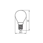 Kanlux XLED 3,8W, 806 lm, 2700K, 320°, G45, E14, meleg fehér LED fényforrás - hagyományos izzó, széles fényelosztás, 5 év garancia
