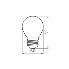 Kanlux XLED 3,8W, 806 lm, 4000K, 320°, G45, E27, természetes fehér LED fényforrás - hagyományos izzó, széles fényelosztás, 5 év garancia