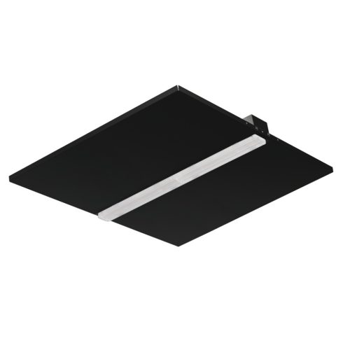 Kanlux 19W, 2400 lm, 3000K, fekete, fém házas, 595x595 mm, meleg fehér lineáris LED lámpatest, KIENO LED P1 - 90°-os sugárzási szöggel