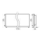 Kanlux 26W, 3600 lm, 3000K, fekete, fém házas, 295x1195 mm, meleg fehér lineáris LED lámpatest, KIENO DALI LED P3 - 90°-os sugárzási szöggel