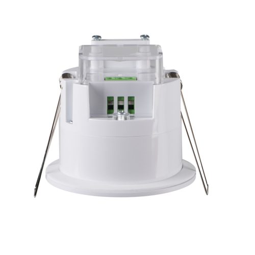 Kanlux PRESENSOR-O-WR-W PT, 220-240V, mikrohullámú mozgásérzékelő, fehér, műanyag, 66 mm magasság, Ø76 mm, H360, IP54/20, mennyezeti süllyeszett