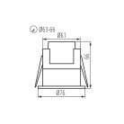 Kanlux PRESENSOR-O-WR-W PT, 220-240V, mikrohullámú mozgásérzékelő, fehér, műanyag, 66 mm magasság, Ø76 mm, H360, IP54/20, mennyezeti süllyeszett