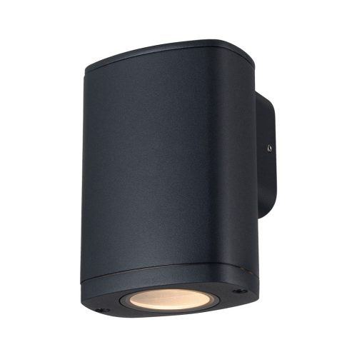 Kanlux GU10, 100x140 mm, IP54, fekete, alumínium házas homlokzati lámpatest, ZEVI