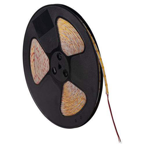 Kanlux 12V, 8W/m, 3000K, 736 lm/m, RA90, 50m, IP00, meleg fehér öntapadós folyamatos beltéri LED szalag, LCOBC