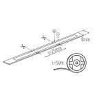 Kanlux 12V, 8W/m, 6500K, 800 lm/m, RA90, 5m, IP00, hideg fehér öntapadós folyamatos beltéri LED szalag, LCOBC