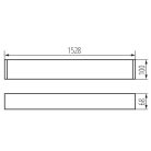 Kanlux 2xG13, 100x1528 mm, fehér, acél házas lineáris lámpatest, AMPLINE 4LED - T8 fénycsőhöz