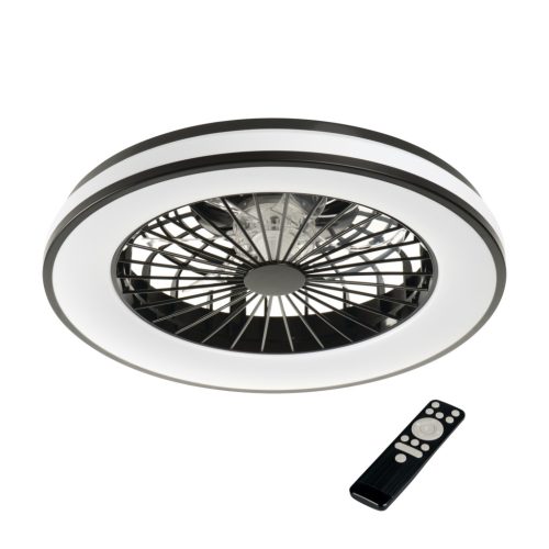 Kanlux 48W, 1032-2110 lm, 3000-6500K/RGB, CCT, színes, fekete/fehér, műanyag házas mennyezeti ventilátoros LED lámpatest, PLAVE LED
