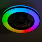 Kanlux 48W, 1032-2110 lm, 3000-6500K/RGB, CCT, színes, fekete/fehér, műanyag házas mennyezeti ventilátoros LED lámpatest, PLAVE LED
