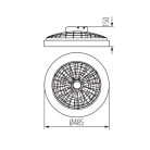 Kanlux 48W, 1032-2110 lm, 3000-6500K/RGB, CCT, színes, fekete/fehér, műanyag házas mennyezeti ventilátoros LED lámpatest, PLAVE LED