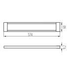 Kanlux 24V, 9W, 1200 lm, CCT, 60x574 mm, fehér, műanyag házas bútorvilágító LED lámpatest, DAXA - állítható színhőmérséklet, dimmelhető