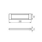 Kanlux 24V, 5W, 640 lm, CCT, 60x280 mm, állítható színhőmérsékletű LED bútorvilágító lámpatest, DAXA