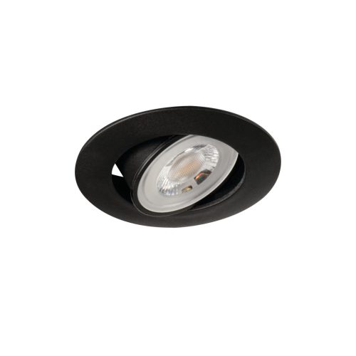 Kanlux 4,8W, 450 lm, 6500K, fekete, műanyag házas, hideg fehér LED spot lámpatest, FIZU LED - 30°-ban állítható
