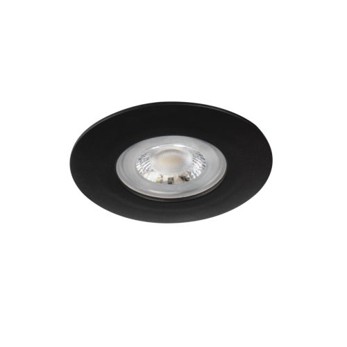 Kanlux 4,8W, 420 lm, 4000K, IP44/20, Ø80 mm, fekete, műanyag házas, természetes fehér süllyesztett spot LED lámpatest, FIZU LED