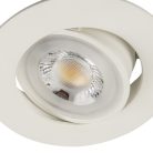 Kanlux 4,8W, 420 lm, 4000K, 30°-ban állítható, Ø80 mm, fehér, műanyag házas, természetes fehér süllyesztett spot LED lámpatest, FIZU LED