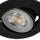Kanlux 4,8W, 420 lm, 4000K, 30°-ban állítható, Ø80 mm, fekete, műanyag házas, természetes fehér süllyesztett spot LED lámpatest, FIZU LED