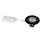 Kanlux 4,8W, 420 lm, 4000K, 30°-ban állítható, Ø80 mm, fekete, műanyag házas, természetes fehér süllyesztett spot LED lámpatest, FIZU LED