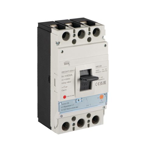 Kanlux 400A/415V AC, kompakt megszakító, 3 pólusú, KMCCB-RT-400A-H - ipari áramkörvédelemhez