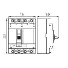 Kanlux 400A/415V AC, kompakt megszakító, 4 pólusú, megnövelt zárlati képességű, KMCCB-RT-400A-4P-H - ipari áramkörvédelemhez